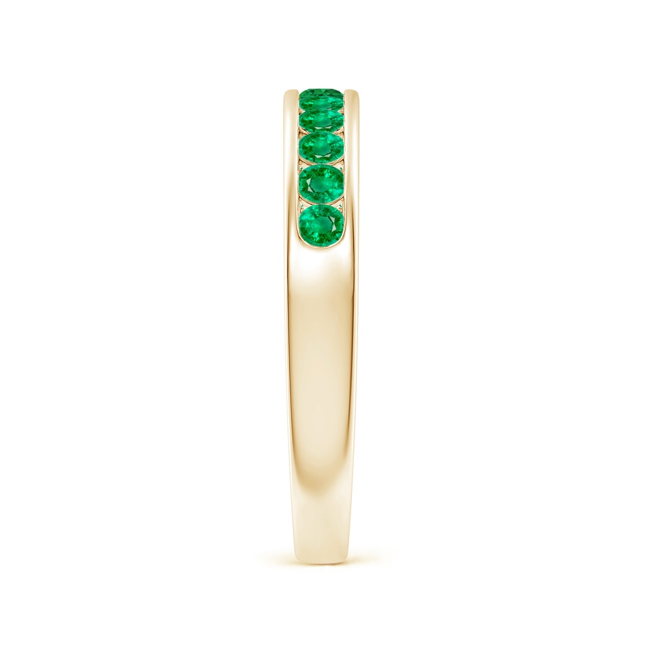 2.1mm AAA Channel Set Half Eternity Emerald Wedding Ring in Yellow Gold side 299