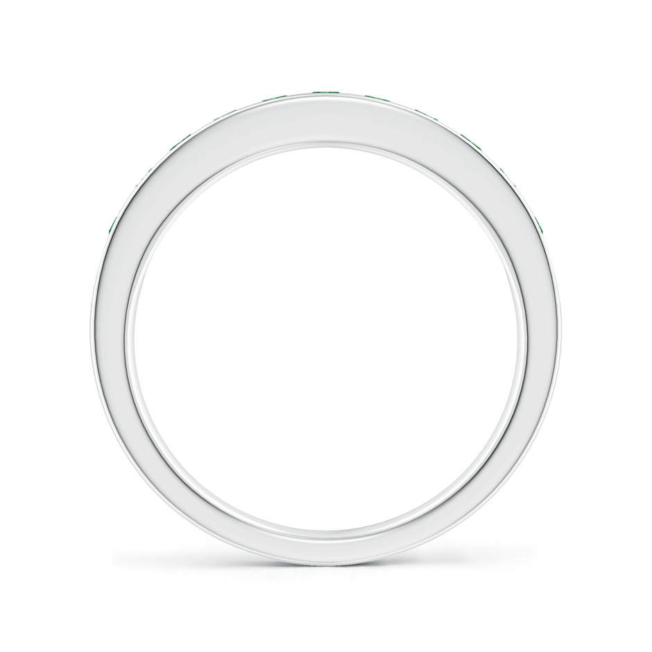 2.1mm AAAA Channel Set Half Eternity Emerald Wedding Ring in White Gold side 199