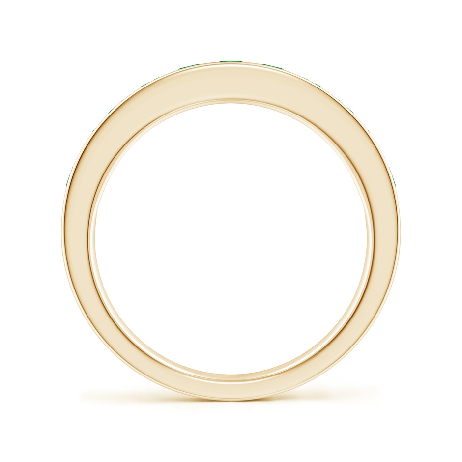 2.5mm AA Channel Set Half Eternity Emerald Wedding Ring in 18K Yellow Gold side 199
