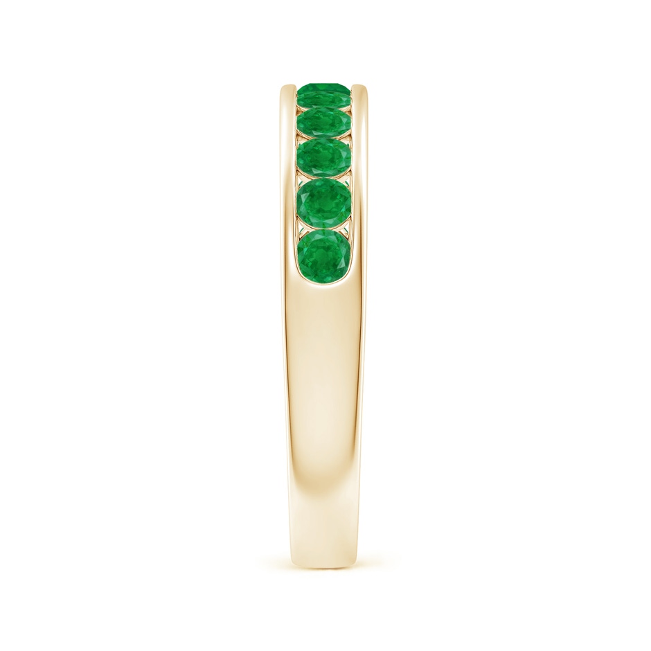 2.5mm AA Channel Set Half Eternity Emerald Wedding Ring in 18K Yellow Gold side 299