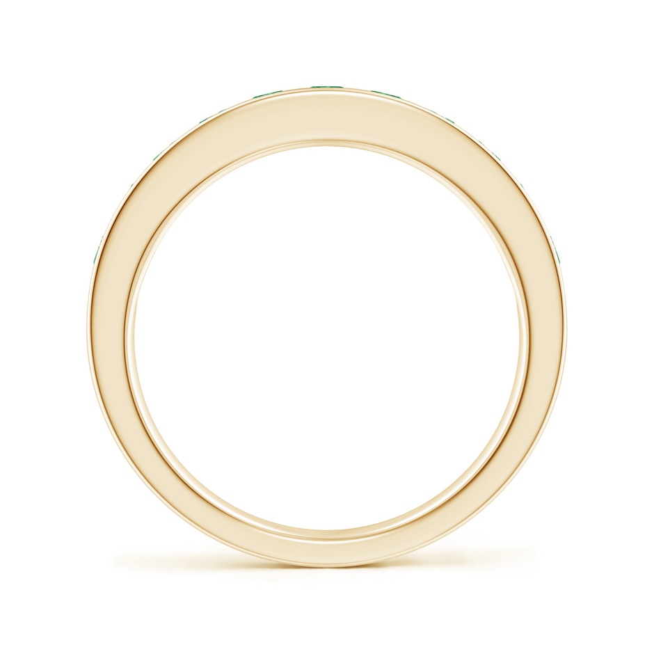 2.5mm AAA Channel Set Half Eternity Emerald Wedding Ring in Yellow Gold side 199
