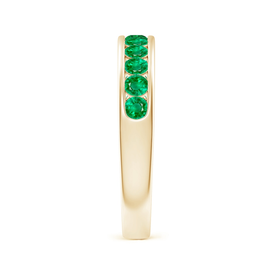 2.5mm AAA Channel Set Half Eternity Emerald Wedding Ring in Yellow Gold side 299