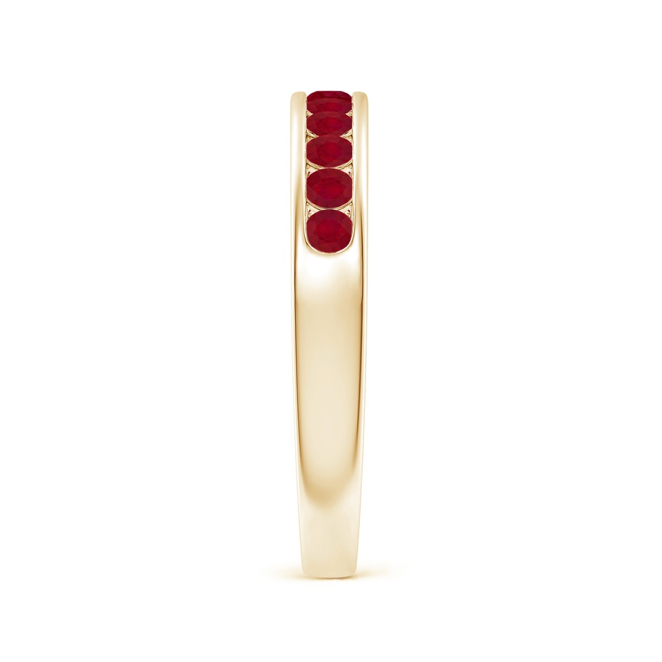 2.1mm AA Channel Set Half Eternity Ruby Wedding Ring in Yellow Gold side 299
