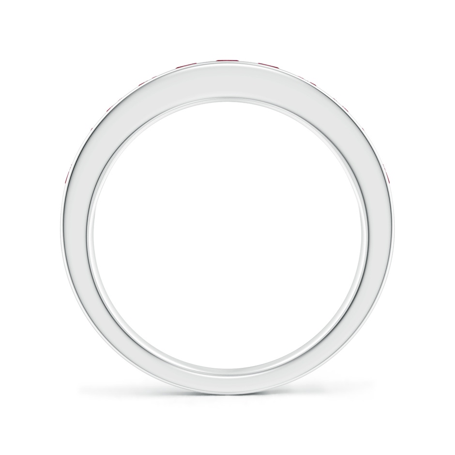 2.5mm A Channel Set Half Eternity Ruby Wedding Ring in White Gold side 199