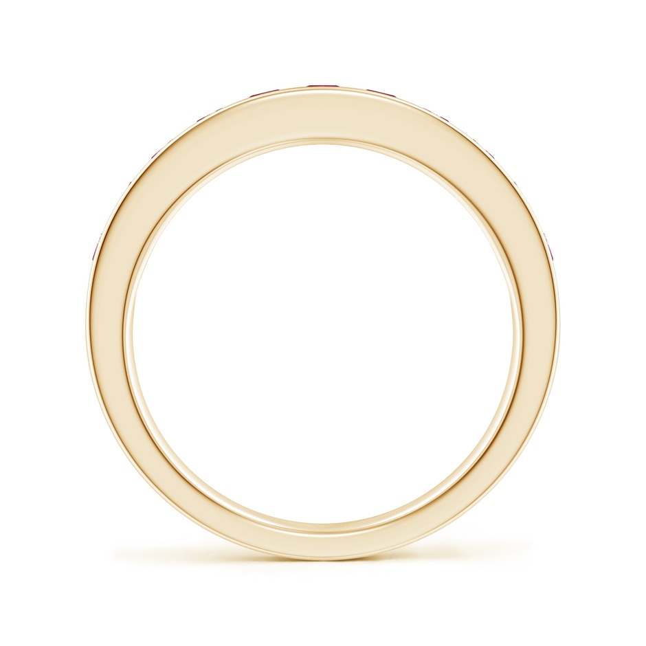 2.5mm AA Channel Set Half Eternity Ruby Wedding Ring in 18K Yellow Gold side 199