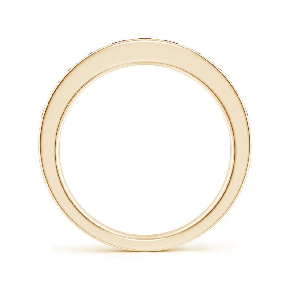 2.5mm AAAA Channel Set Half Eternity Ruby Wedding Ring in Yellow Gold side 199