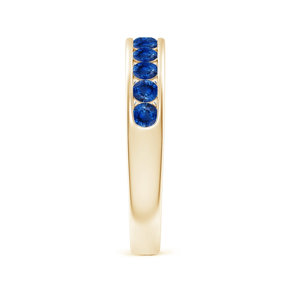 2.5mm AAA Channel Set Half Eternity Sapphire Wedding Ring in 18K Yellow Gold side 299