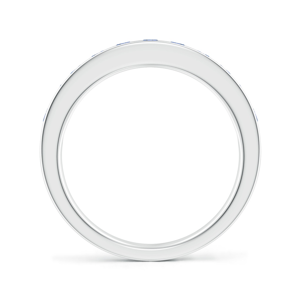 2.5mm AAAA Channel Set Half Eternity Sapphire Wedding Ring in White Gold - side 199