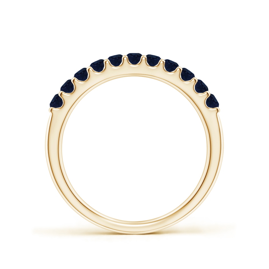 2.1mm A Shared Prong Set Half Eternity Sapphire Wedding Band in Yellow Gold side 199