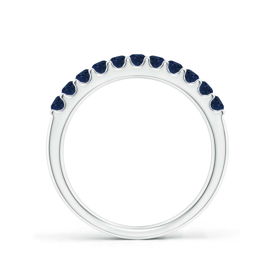 2.1mm AA Shared Prong Set Half Eternity Sapphire Wedding Band in P950 Platinum side 199