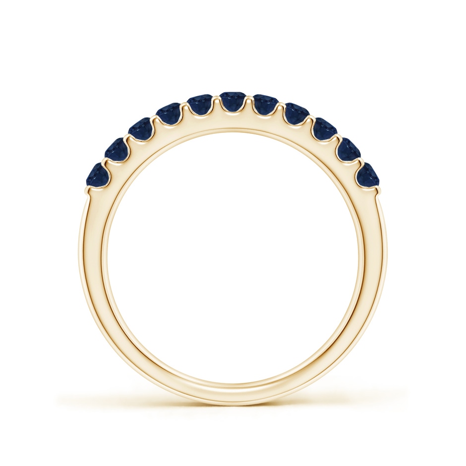 2.1mm AA Shared Prong Set Half Eternity Sapphire Wedding Band in Yellow Gold side 199