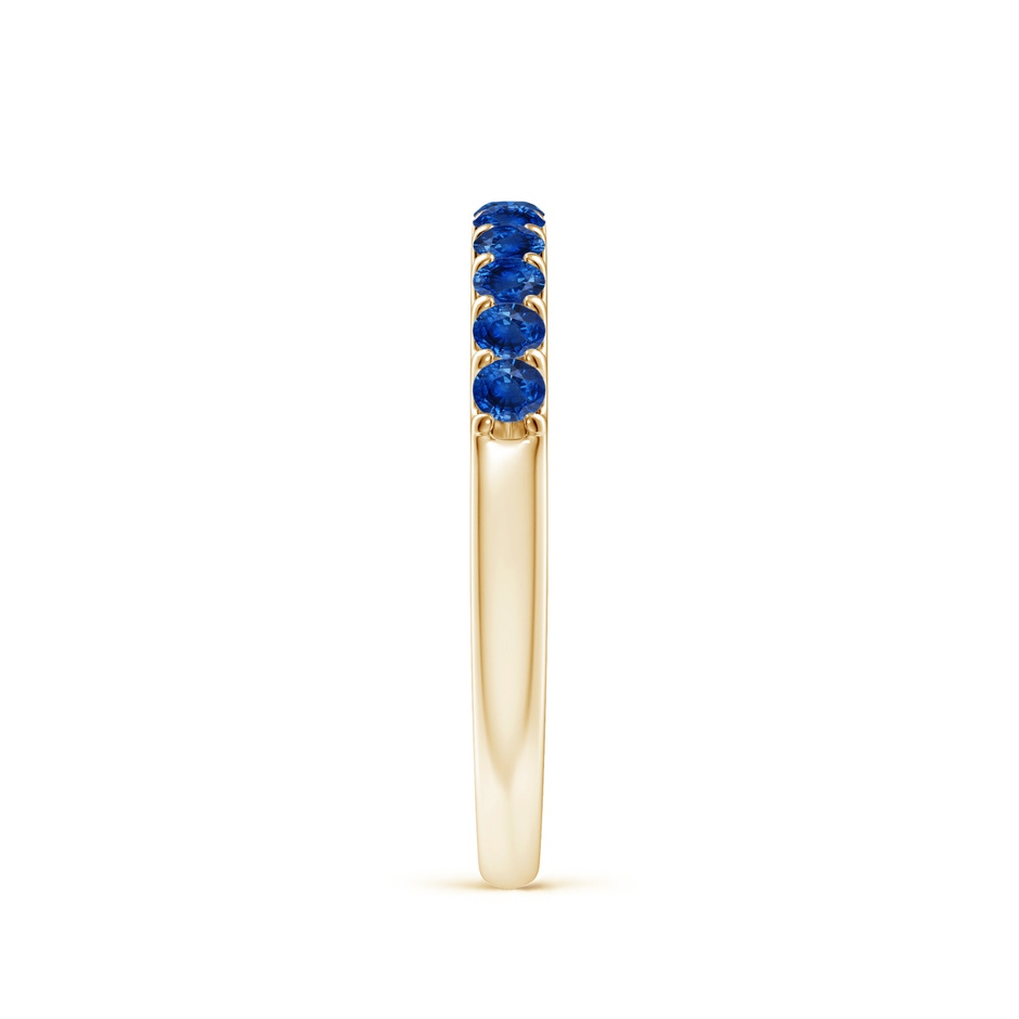 2.1mm AAA Shared Prong Set Half Eternity Sapphire Wedding Band in 9K Yellow Gold side 299