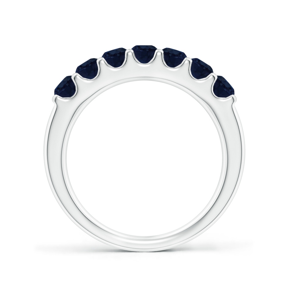 3.1mm A Shared Prong Set Half Eternity Sapphire Wedding Band in P950 Platinum side 199