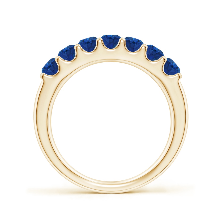 3.1mm AAA Shared Prong Set Half Eternity Sapphire Wedding Band in Yellow Gold side 199