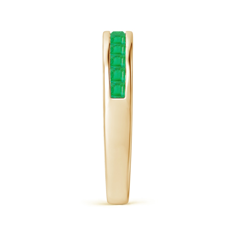 2mm A Channel Set Square Emerald Half Eternity Ring in Yellow Gold side 299