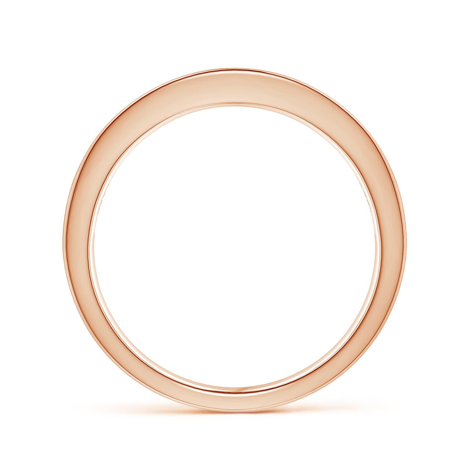 1.8mm AAAA Channel Set Square Sapphire Half Eternity Ring in Rose Gold