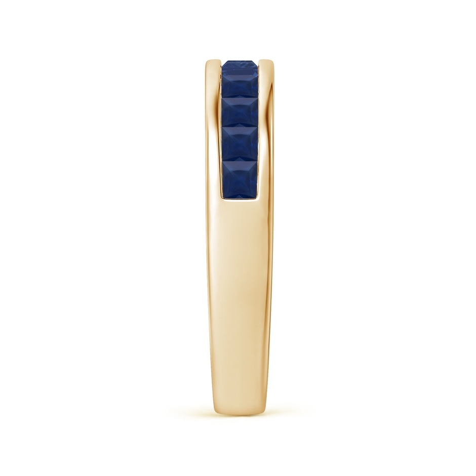 2.4mm A Channel Set Square Sapphire Half Eternity Ring in 18K Yellow Gold side 299