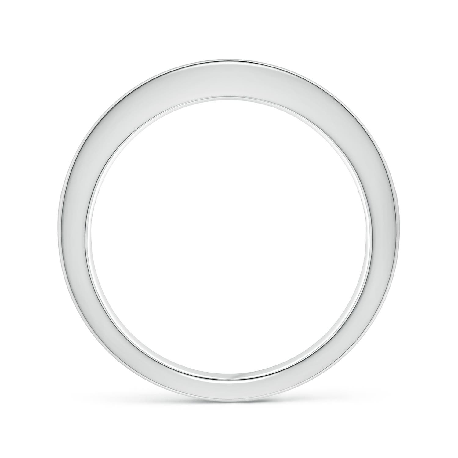 2.4mm AAA Channel Set Square Sapphire Half Eternity Ring in 18K White Gold