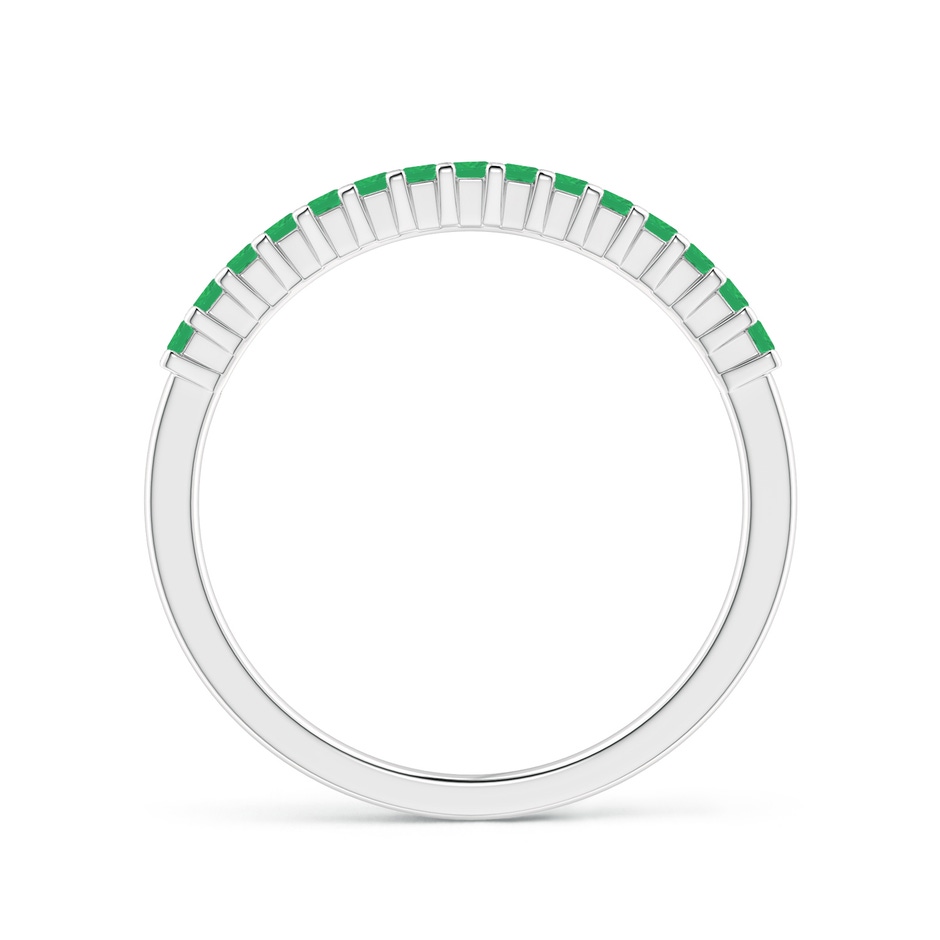 1.5mm A Square Emerald Semi Eternity Classic Wedding Ring in P950 Platinum side 199