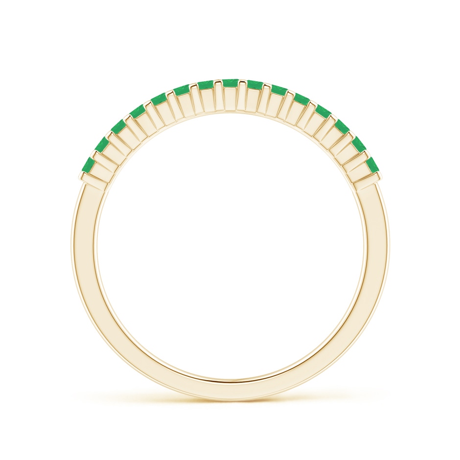 1.5mm A Square Emerald Semi Eternity Classic Wedding Ring in Yellow Gold side 199