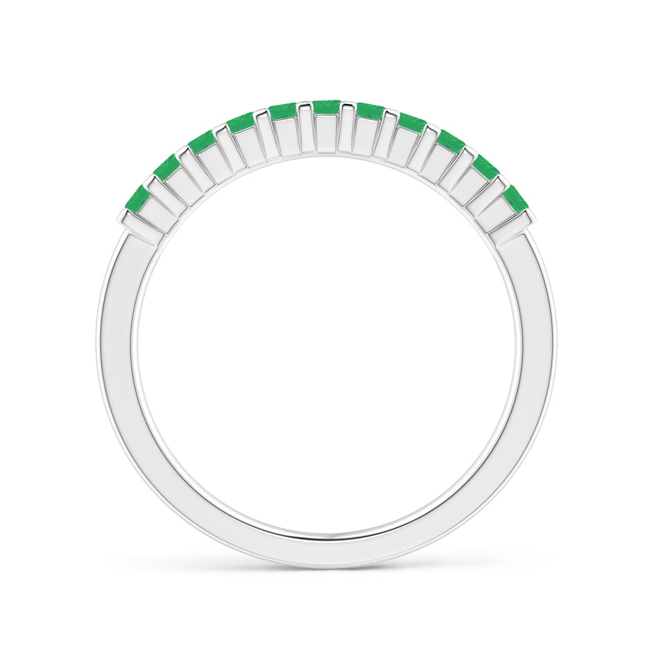 1.9mm A Square Emerald Semi Eternity Classic Wedding Ring in P950 Platinum side 199