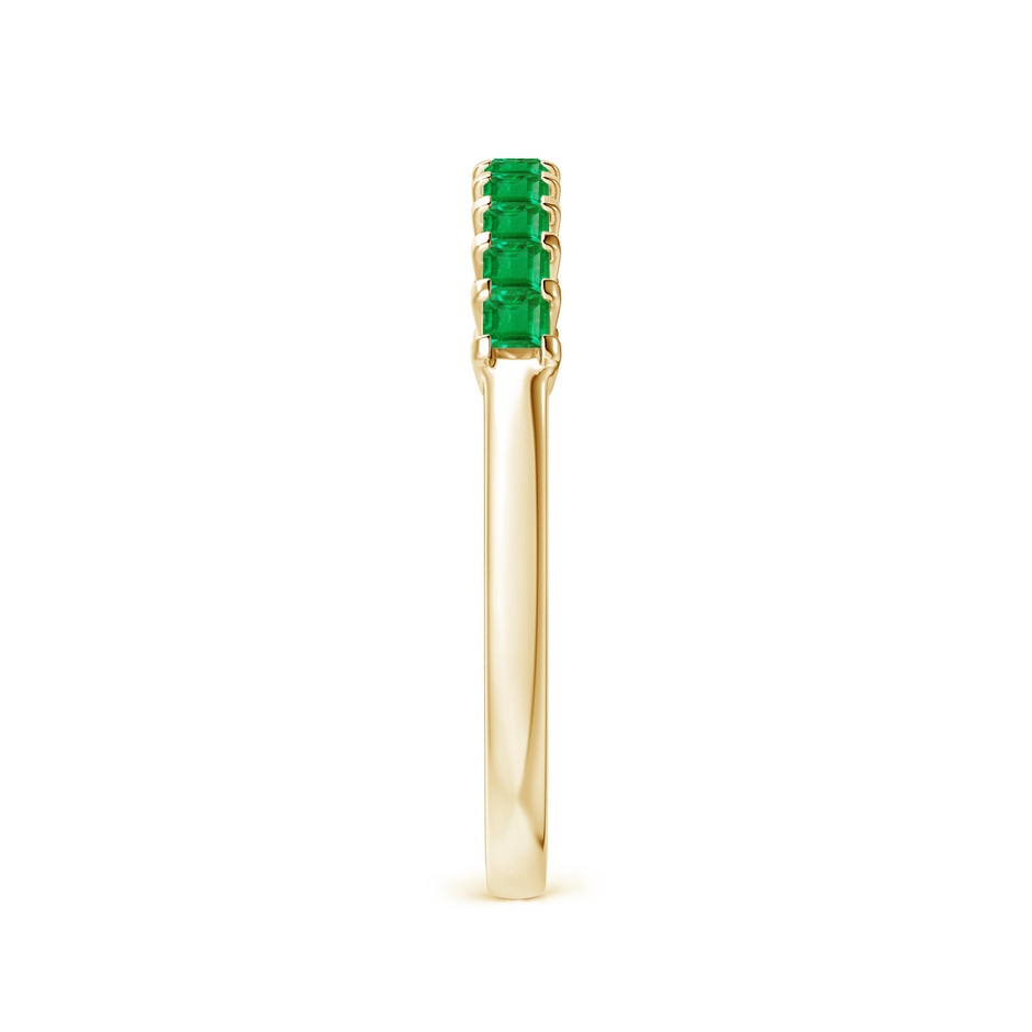 1.9mm AA Square Emerald Semi Eternity Classic Wedding Ring in Yellow Gold side 299