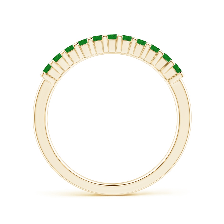 1.9mm AAA Square Emerald Semi Eternity Classic Wedding Ring in Yellow Gold side 199