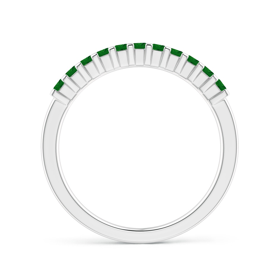 1.9mm AAAA Square Emerald Semi Eternity Classic Wedding Ring in P950 Platinum side 199