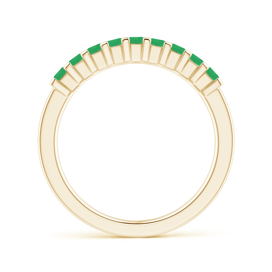 2.2mm A Square Emerald Semi Eternity Classic Wedding Ring in 18K Yellow Gold side 199