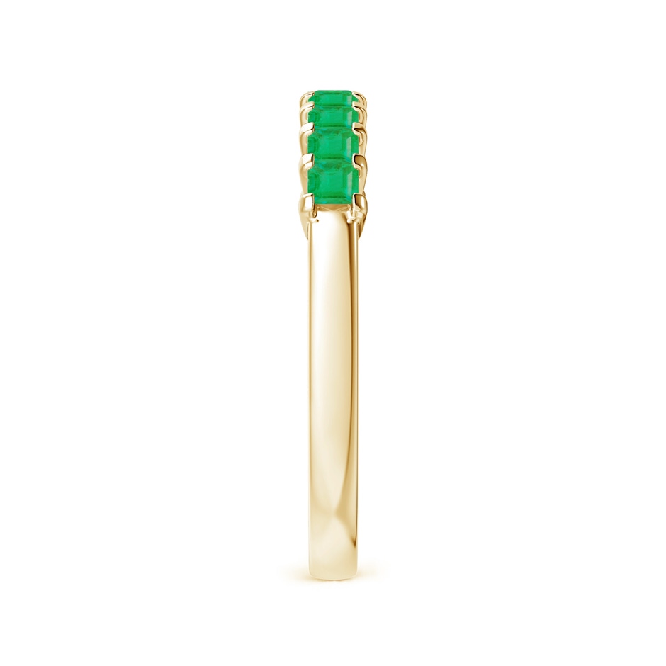 2.2mm A Square Emerald Semi Eternity Classic Wedding Ring in 18K Yellow Gold side 299
