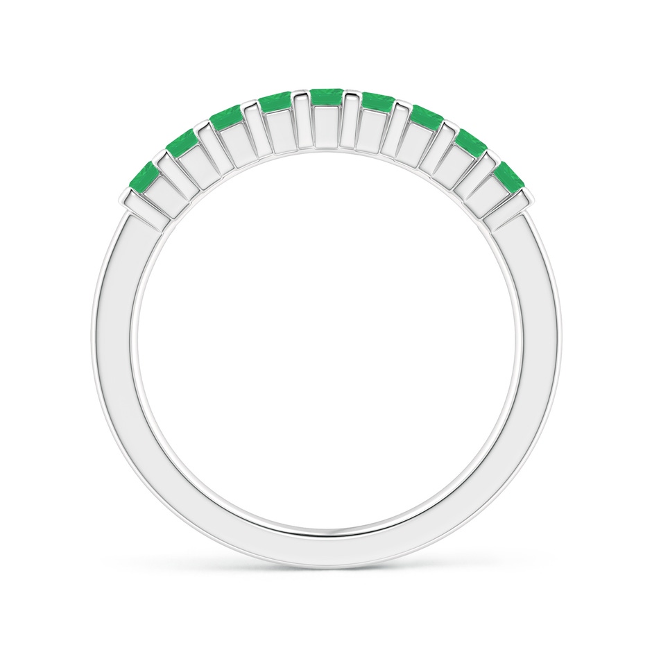 2.2mm A Square Emerald Semi Eternity Classic Wedding Ring in P950 Platinum side 199