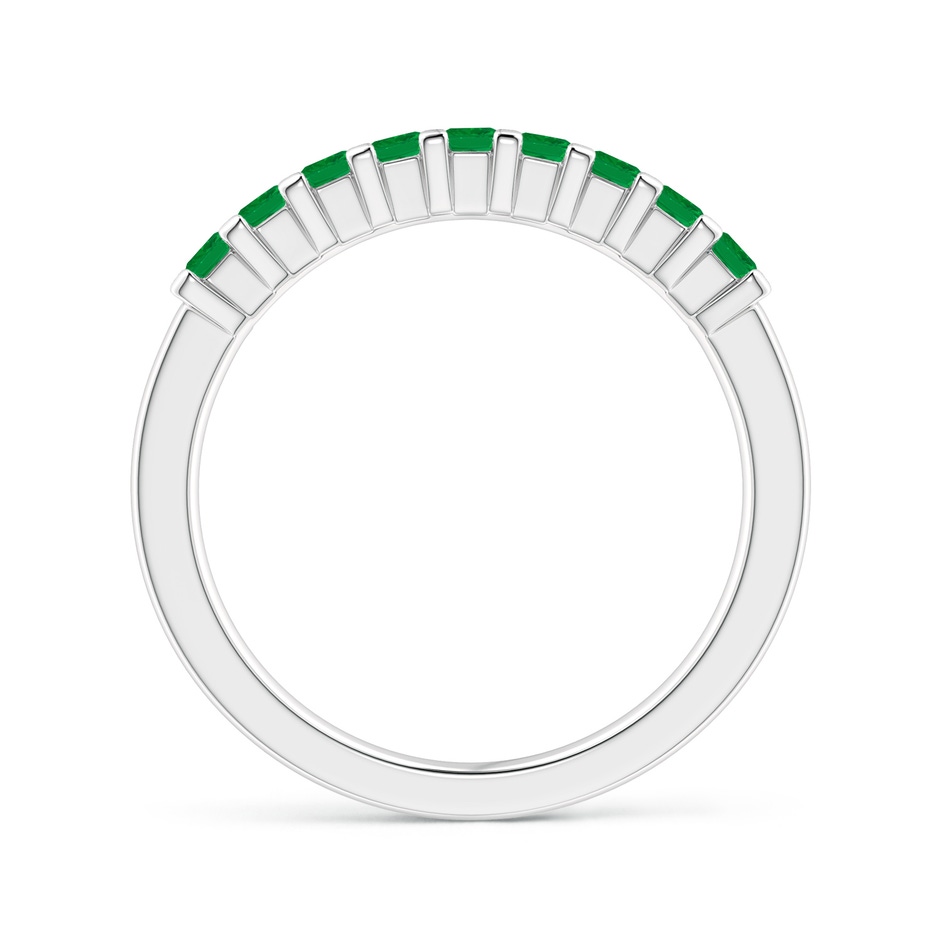 2.2mm AA Square Emerald Semi Eternity Classic Wedding Ring in White Gold side 199