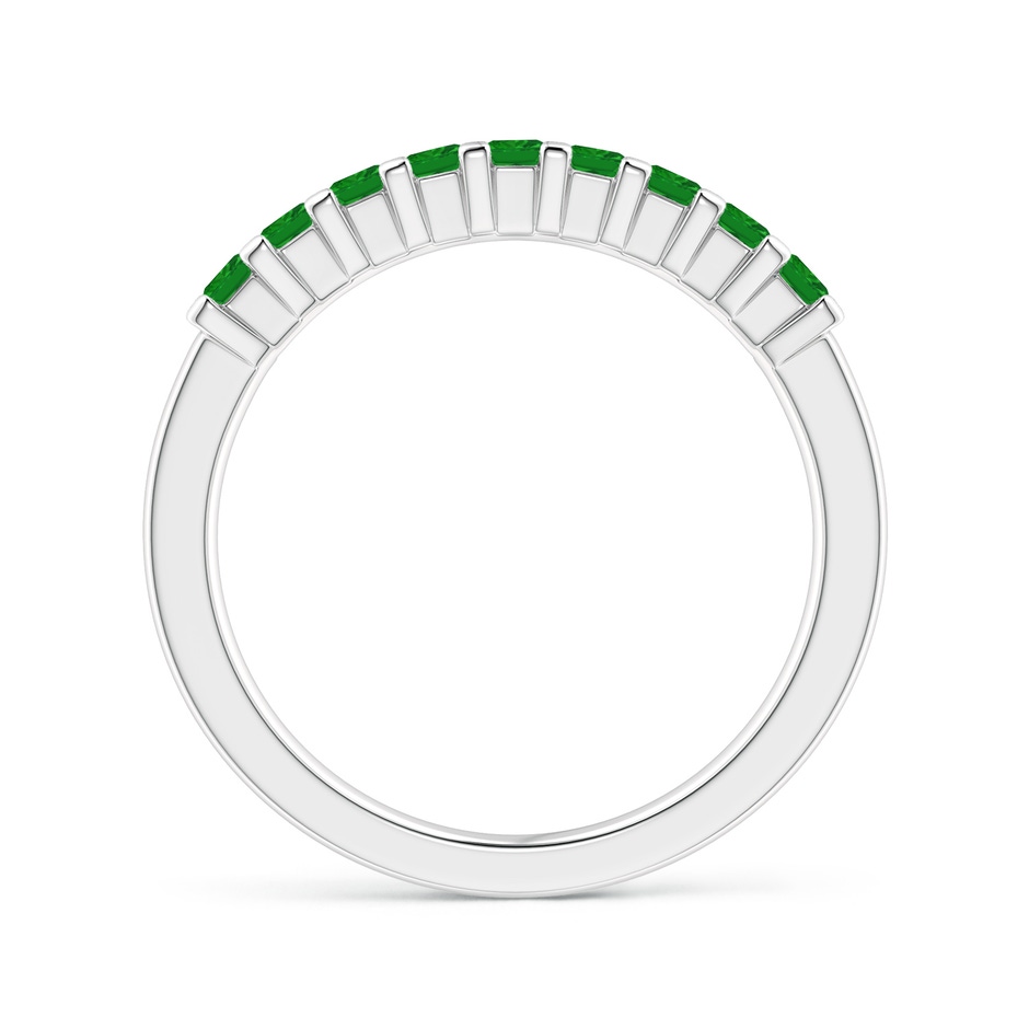 2.2mm AAA Square Emerald Semi Eternity Classic Wedding Ring in White Gold side 199