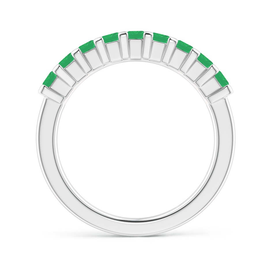 2.6mm A Square Emerald Semi Eternity Classic Wedding Ring in P950 Platinum side 199