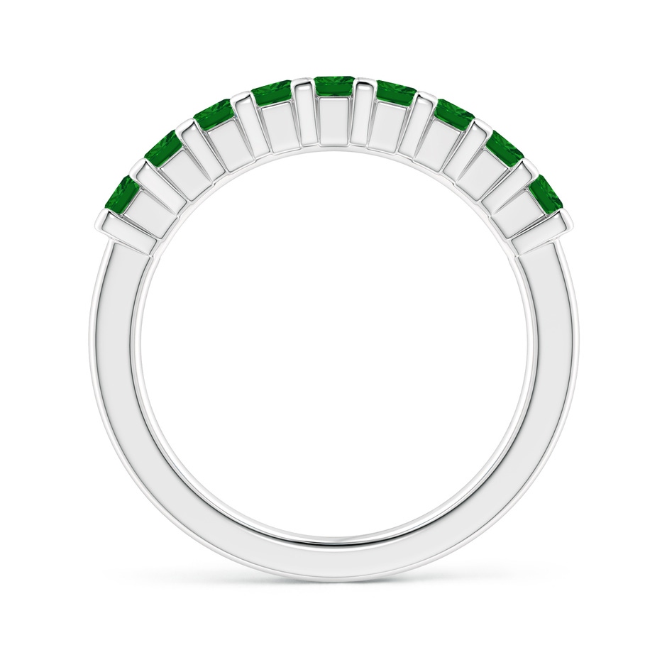 2.6mm AAAA Square Emerald Semi Eternity Classic Wedding Ring in P950 Platinum side 199