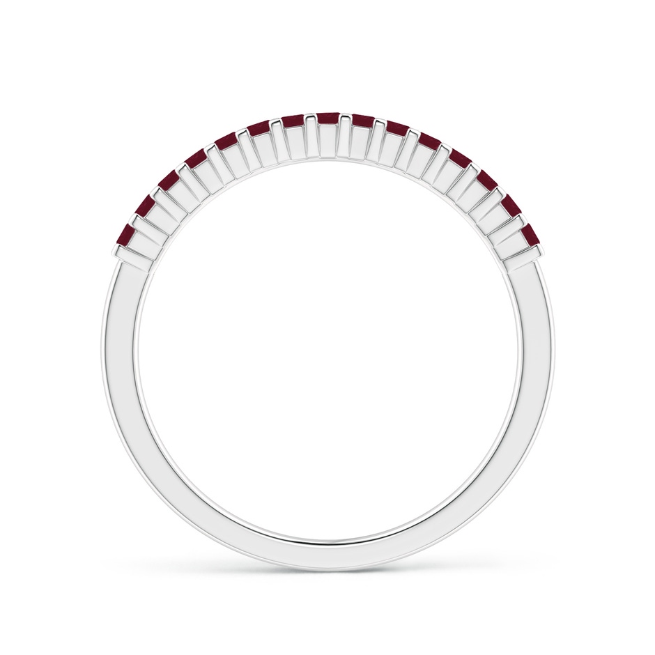 1.5mm A Square Ruby Semi Eternity Classic Wedding Ring in P950 Platinum side 199