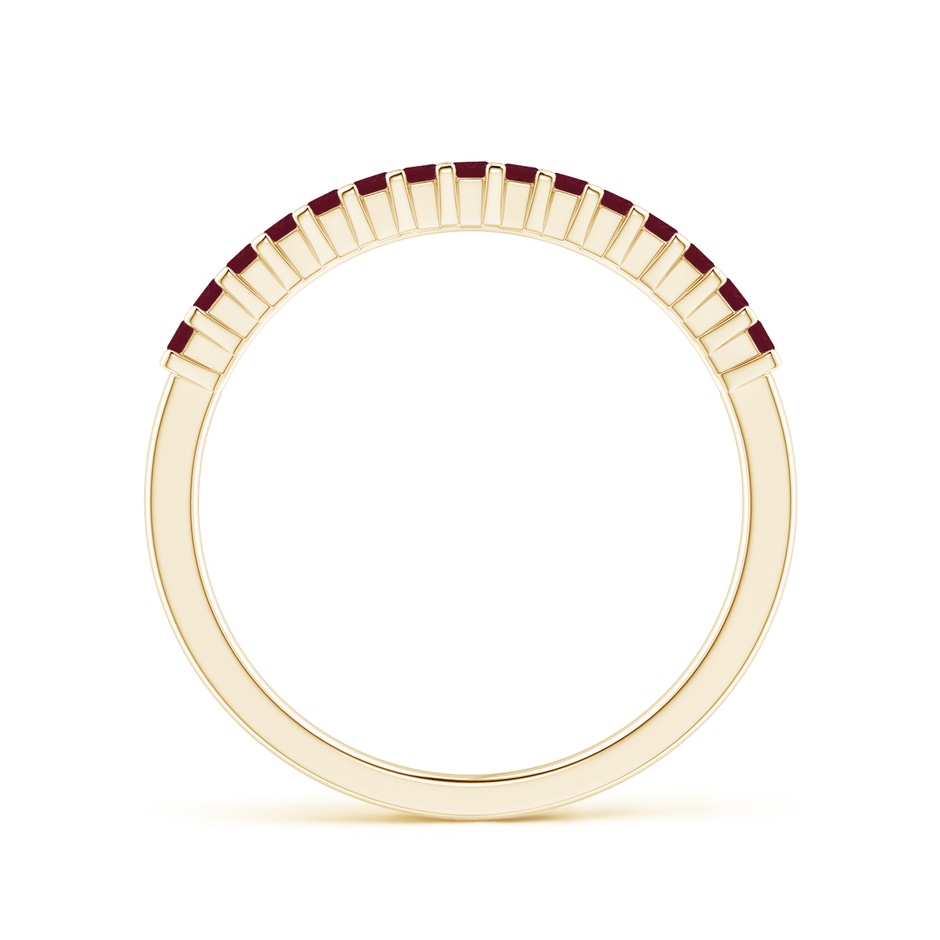 1.5mm A Square Ruby Semi Eternity Classic Wedding Ring in Yellow Gold side 199