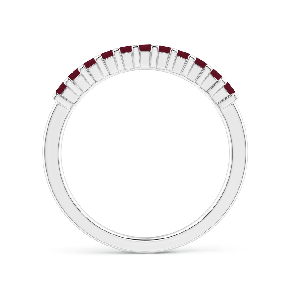 1.9mm A Square Ruby Semi Eternity Classic Wedding Ring in P950 Platinum side 199