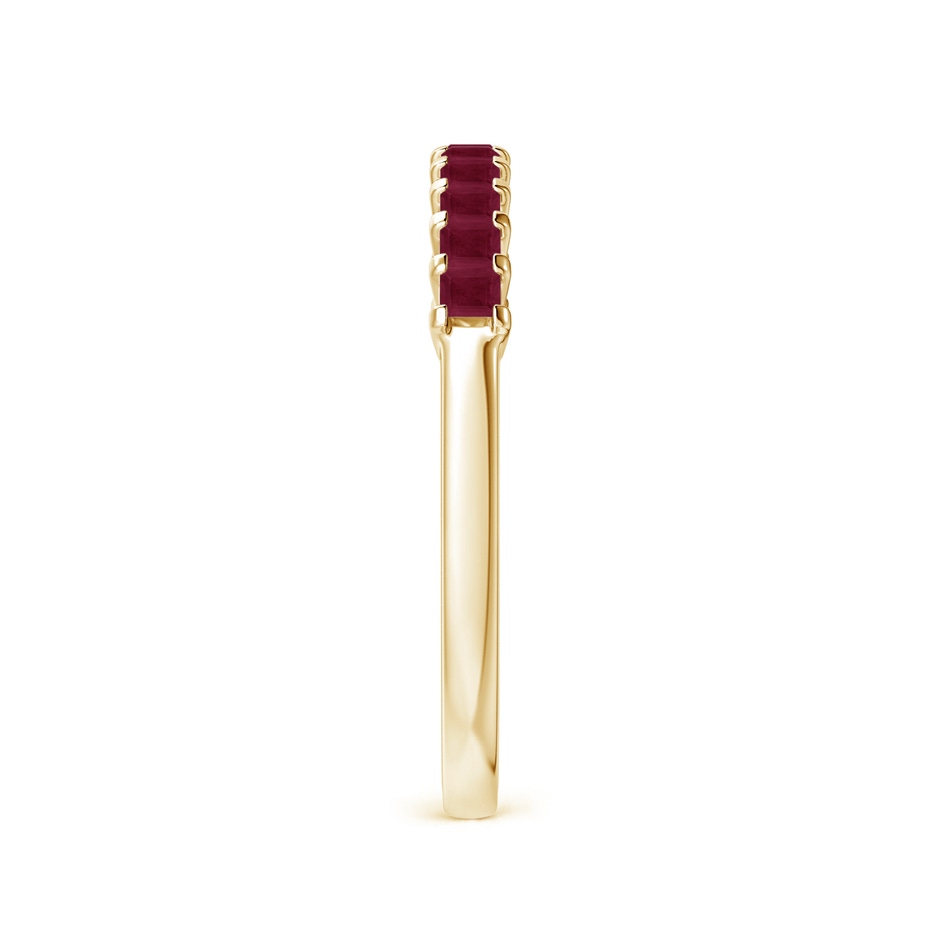 1.9mm A Square Ruby Semi Eternity Classic Wedding Ring in Yellow Gold side 299
