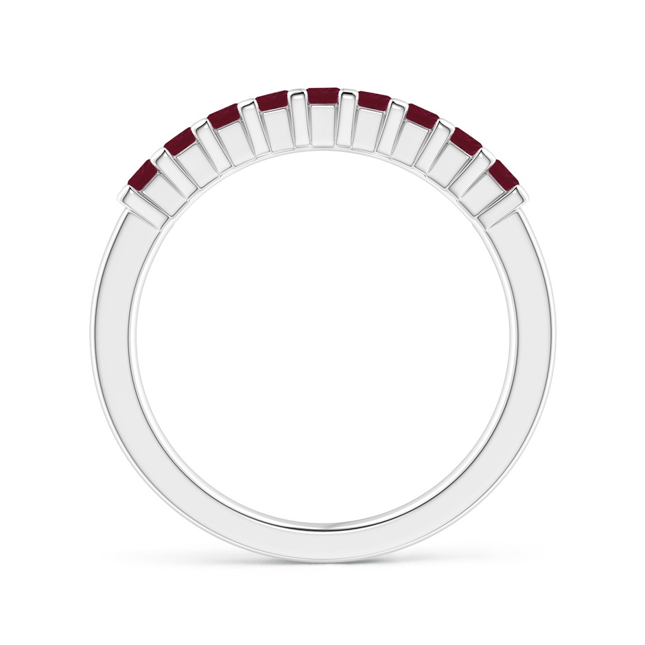 2.2mm A Square Ruby Semi Eternity Classic Wedding Ring in P950 Platinum side 199