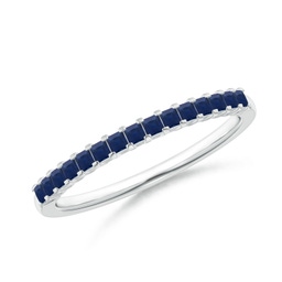 Stackables White Gold Blue Sapphire Rings