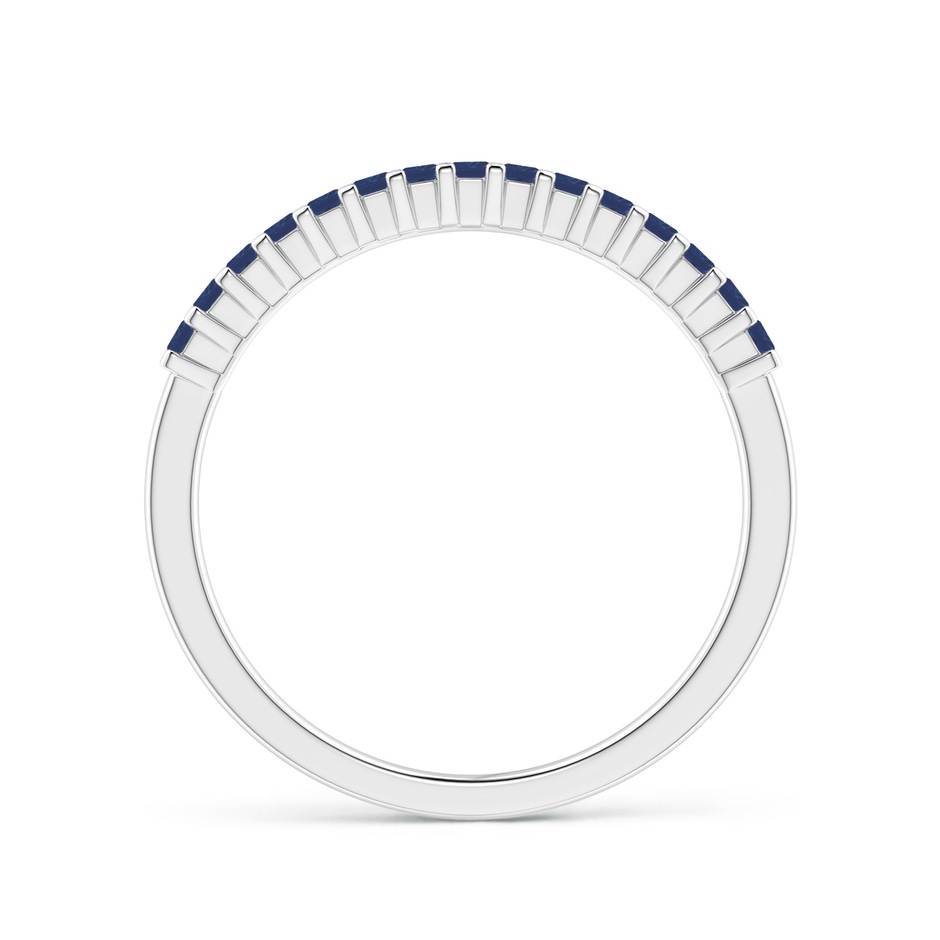 1.5mm A Square Blue Sapphire Semi Eternity Classic Wedding Ring in P950 Platinum side 199