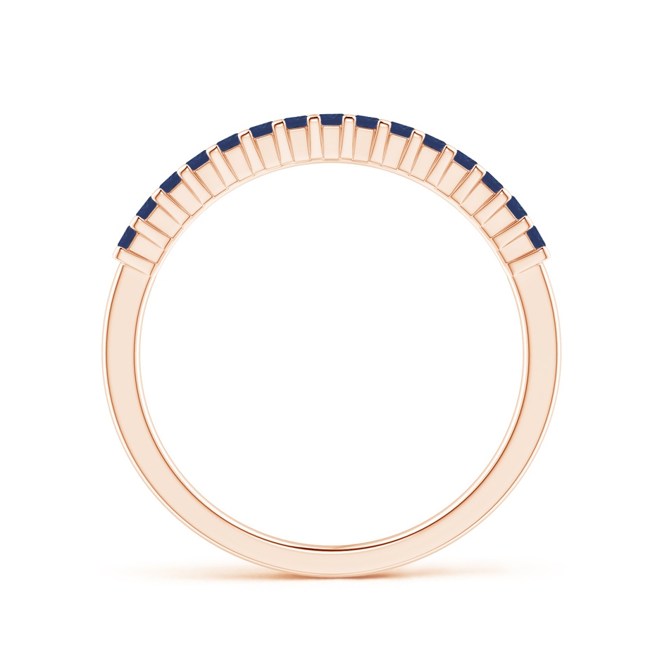 1.5mm A Square Blue Sapphire Semi Eternity Classic Wedding Ring in Rose Gold side 199