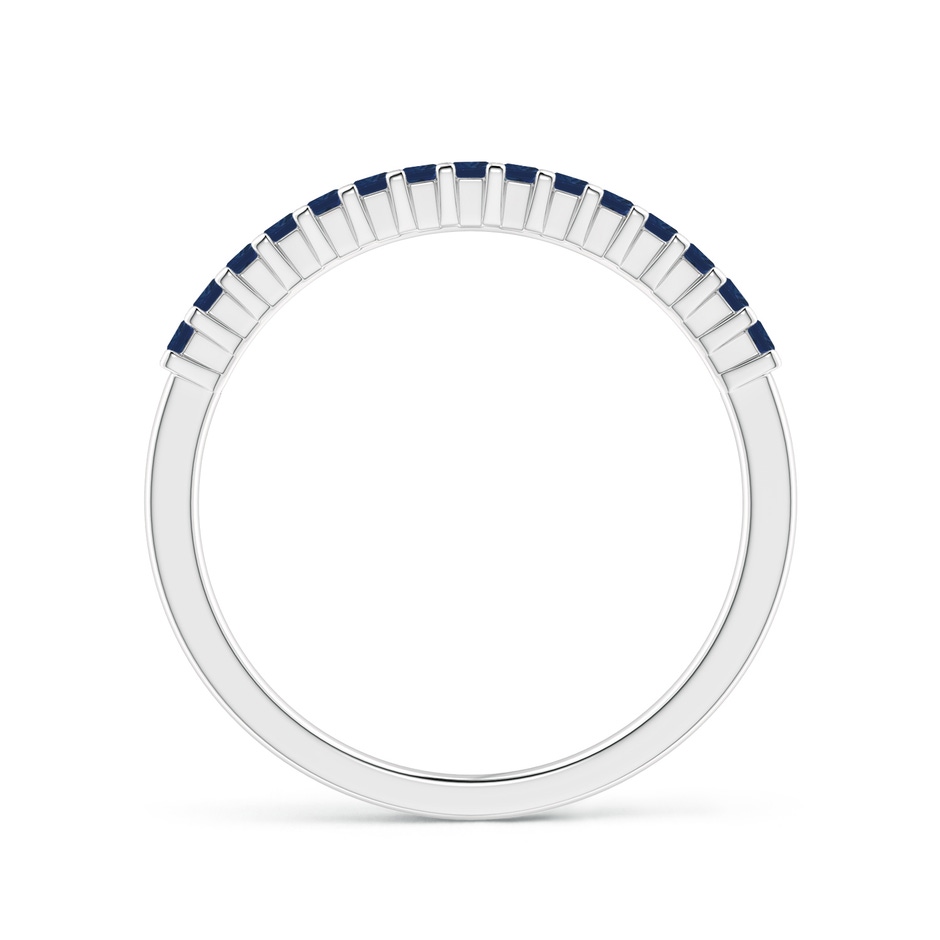 1.5mm AA Square Blue Sapphire Semi Eternity Classic Wedding Ring in 9K White Gold side 199