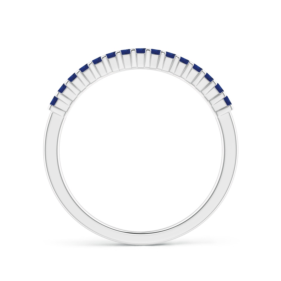 1.5mm AAA Square Blue Sapphire Semi Eternity Classic Wedding Ring in White Gold side 199