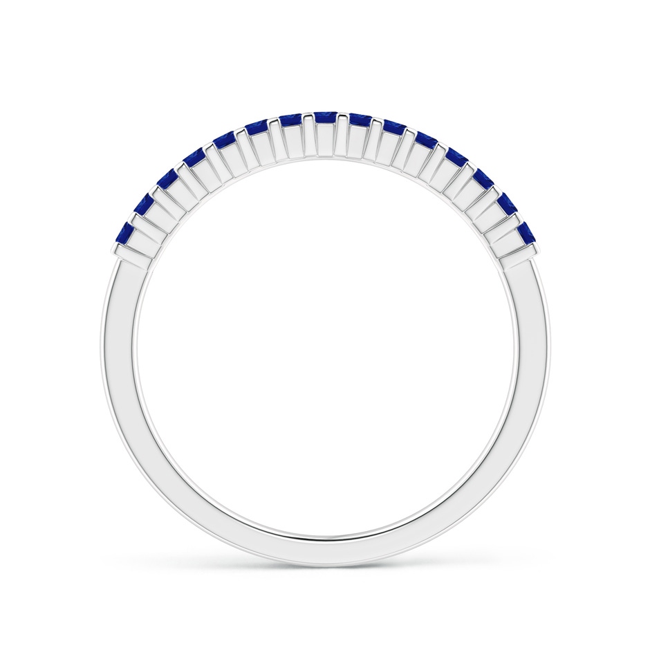 1.5mm AAAA Square Blue Sapphire Semi Eternity Classic Wedding Ring in P950 Platinum side 199
