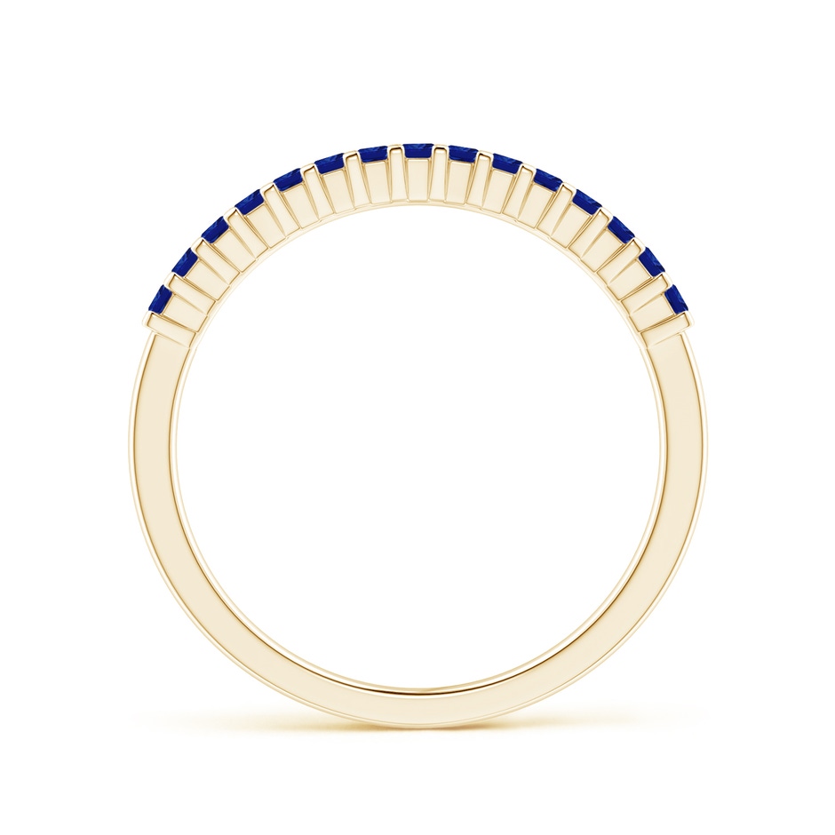 1.5mm AAAA Square Blue Sapphire Semi Eternity Classic Wedding Ring in Yellow Gold side 199
