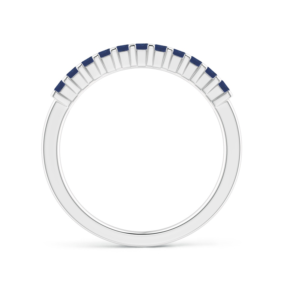 1.9mm A Square Blue Sapphire Semi Eternity Classic Wedding Ring in P950 Platinum side 199