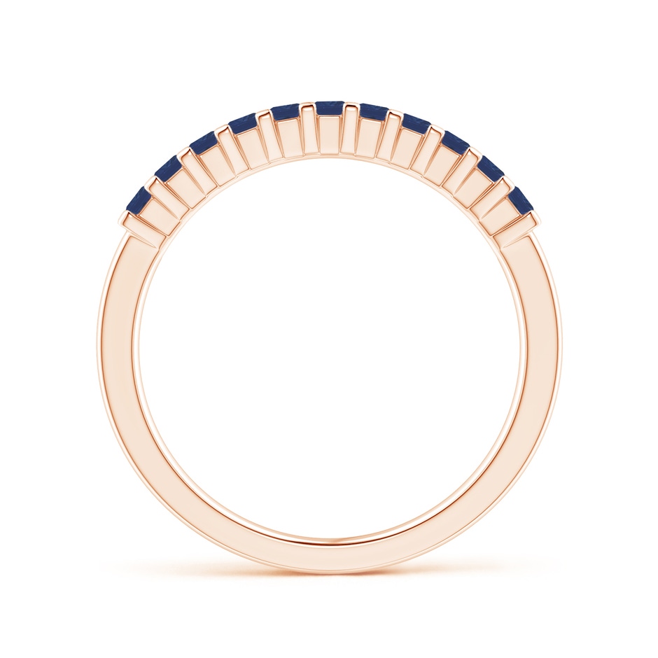 1.9mm A Square Blue Sapphire Semi Eternity Classic Wedding Ring in Rose Gold side 199