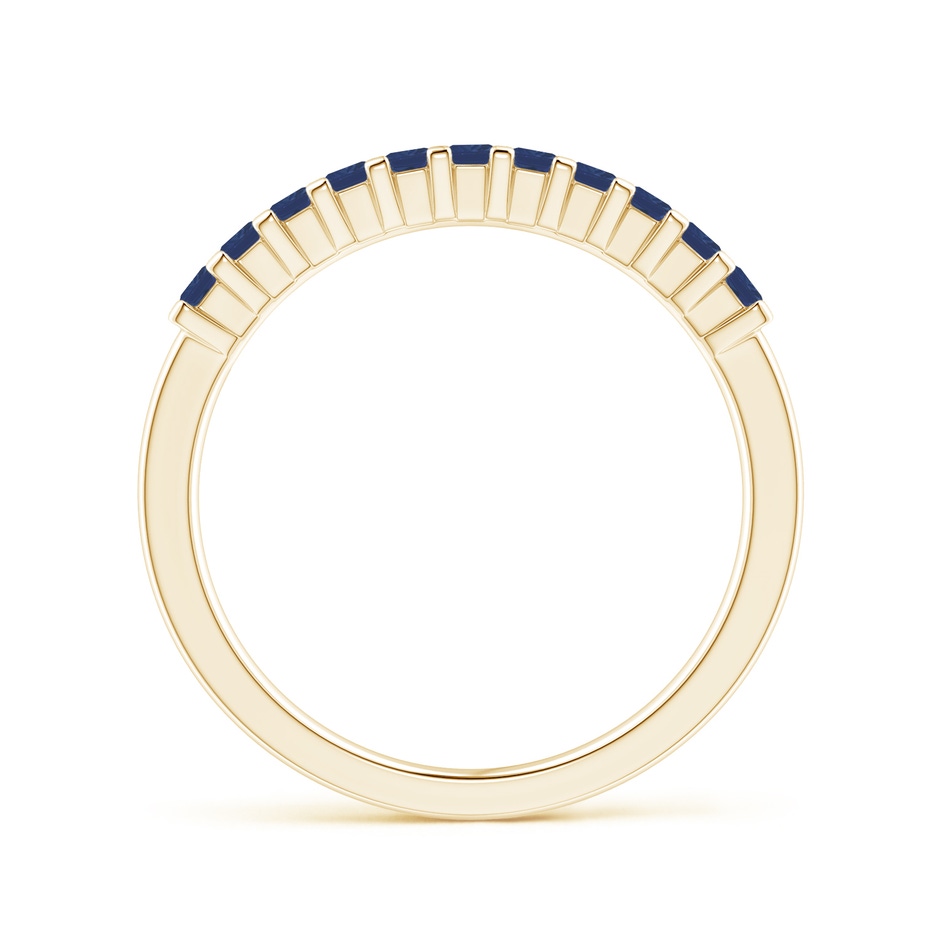1.9mm A Square Blue Sapphire Semi Eternity Classic Wedding Ring in Yellow Gold side 199